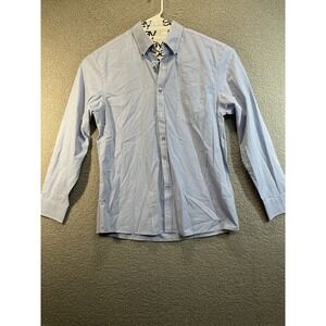 Madison  Button Up Shirt Mens Large Blue White‎ Check Madison
